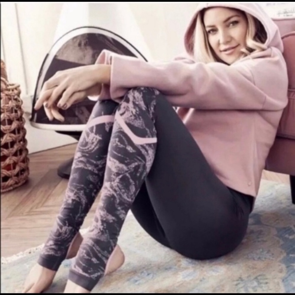 Fabletics Gray & Pink Eliza Seamless Leggings Med